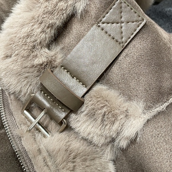 Faux Suede Biker Jacket - Picture 10 of 12